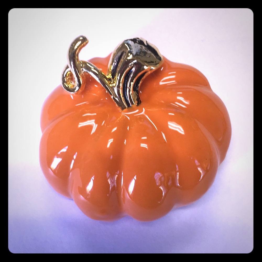 New pumpkin brooch pin slide by Best Company